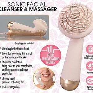 Sonic Facial Cleansing Brush and Messager